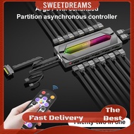 ARGB and PWM HUB Computer ARGB Fans Hub with Remote SATA Power Supply Cable Multi Splitter Fan Hub f