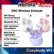 Remax Cozybuds W3 ENC Wireless Earbuds ENC Call Noise Cancellation Headphone Stereo Earphone Remax B