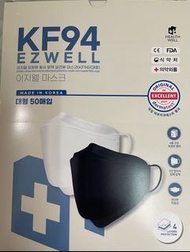 原裝正品韓國EZWELL！成人KF94！四層！淨返黑色1盒！一盒50個