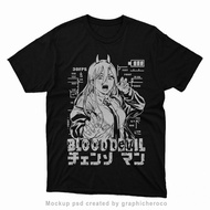 CHAINSAW MAN POWER ANIME T-SHIRT JUMBO SIZEBIG 2XL 3XL 4XL 5XL READY