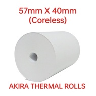 AKIRA Thermal Roll 57mm X 40mm (Coreless)