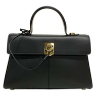 Cafune Handbag Purse leather black Direct from Japan Secondhand