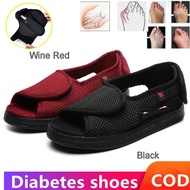 Extra Wide Width Adjustable Diabetic Edema Slippers Fat Swollen Feet Walking Shoes Indoor/Outdoor Or