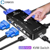 KVM Switch VGA B2.0 Switch Adapter Shared Controller 4 Input 1 Output For Computer Projector Printer Keyboard Moe B KVM