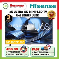HISENSE 55" 65" 75" 85" 4K Ultra QD Mini LED TV U6S Series Smart TV ULED 55U6S / 65U6S/ 75U6S / 85U6