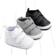 CHOCO - PW27B 0-18 months baby boy prewalker shoes imported sneakers for boys black white grey black
