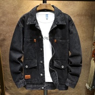 MNO.9 Jacket Jeans 8008 เสื้อยีนส์ชาย แจ็คเก็ตยีนส์ เสื้อยีนส์แขนยาว เสื้อเชิ๊ตชาย เสื้อกันหนาว  เทา