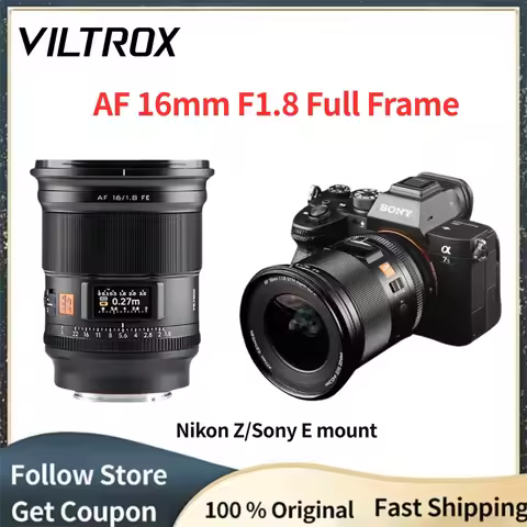 VILTROX 16mm F1.8 Camera Lens Full Frame Ultra Wide Angle Auto Focus Lens For Sony E Nikon Z L-Mount