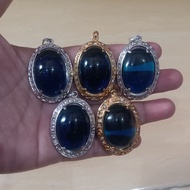 Liontin Batu Akik Blue Obsidian