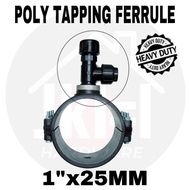 (HEAVY DUTY)25MM X 1"  HDPE PP FITTINGS PP TAPPING FERRULE Poly Pipe Fittings PP Tapping Ferrule And