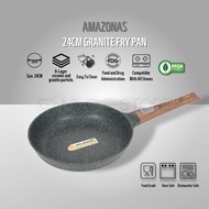 iGOZO AMAZONAS Non Stick Premium Granite 24CM Frying Pan Detchable Handle Kitchen Cookware Pan Periuk Memasak