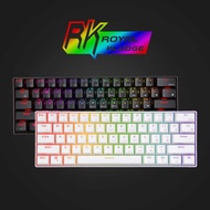 Wireless Bluetooth Keyboard + Wired RK61 Full RGB 60% TKL Mechanical Keyboard