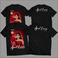KATUN APRIL D7 TOP 6 T-SHIRT DEDE APRIL DANGDUT ACADEMY APRIL LOVERS INDONESIA COMBED COTTON 24s