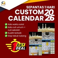 Kalendar Islamic Wall Calendar MALAYSIA 2026 Horse Calendar with SCHOOL HOLIDAY
