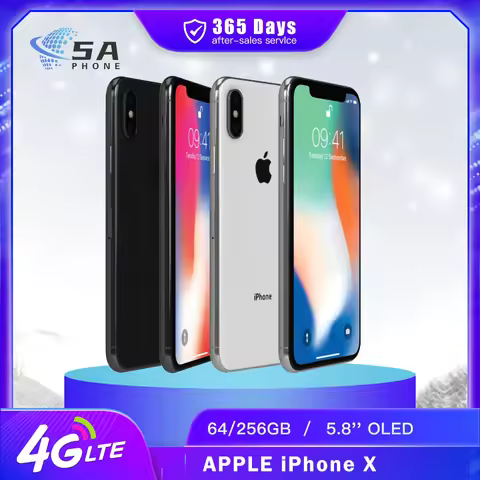 Original iPhone X 4G LTE CellPhone Unlocked 64GB/256GB ROM 5.8" A11 Bionic Chip Hexa Core FACE ID ip