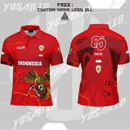 80th Indonesian Independence Day T-shirt Men's TopWanita/ 17 August 2025 Custom 3D full printing Art