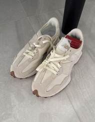 NEW BALANCE 327 NB 麂皮 潑墨焦糖底 淡奶茶 米白