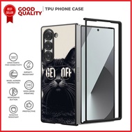 Case Casing Samsung Z Flip 7 6 5 4 3, Z Fold 7 6 5 4 3 5G SE Cool Cat AH0438 Custom N5