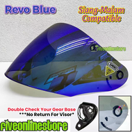 XDOT G528 B-Series Helmet Visor Tinted Rainbow Revo G528B / G528C Open Face Helmet Visor Ready Stock