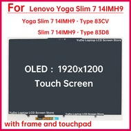14" Touch Screen For Lenovo Yoga Slim 7 14IMH9 Type 83CV 83D8 LCD Display Digitizer+Frame Assembly R