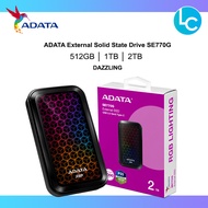 ADATA SE770G External Solid State Drive USB3.2 External SSD RGB Lighting 512GB / 1TB