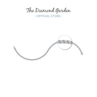 TDG 10K Gold Lab Grown Round-cut Diamond Tennis Bracelet