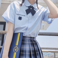 正版泰式衬衫原创JK制服女学生衬衣夏季毕业班服泰国校服上衣圆领Authentic Thai Shirt Original JK Uniform Female Student20241212