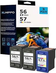 Printer Ink 56 57 XL Replacement for HP 56 57 Ink Cartridges Combo Pack for Photosmart 7760 7350 796