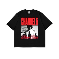 CHANNEL 5 ACTION NEWS T-SHIRT | T-SHIRT OVERSIZE BLACK STYLE Y2K VINTAGE BOOTLEG GRUNGE | MEN WOMEN 