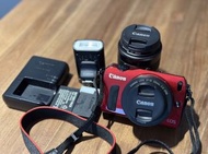 Canon EOS M 無反連雙鏡頭MILC with two lens (22mm f2 定焦大光圈+ 18-55mm f3.5-5.6變焦）