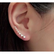 1 pair of long and above stud earrings