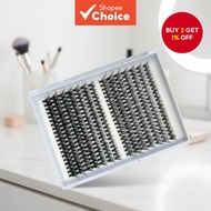 Hybrid D-Curl Cluster Eyelashes: 30D-40D, 9-15mm, Ideal for Beginners, Reusable Beauty Accessory