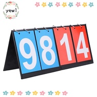 YEWW Portable Flip Scoreboard, 4-Digit Portable Design Easy Flip Score Keeper, Scoreboard 2-Digit 3-