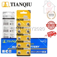 TIANQIU Battery AG3/ALR41H/392A 1.5V Alkaline Battery 10pcs