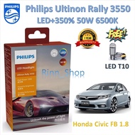 Philips Car Headlight Bulb Rally 3550 LED 50W 9000lm Honda Civic FB 1.8 T10