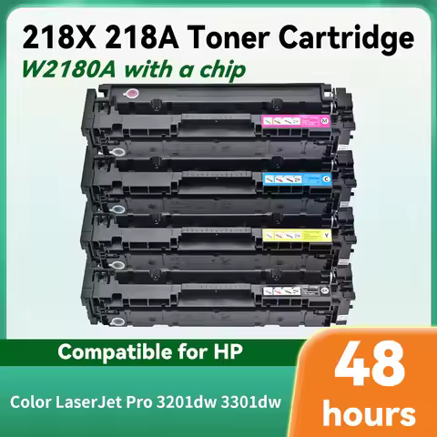 With chip W2180X 218X 218A toner cartridge Compatible for HP3201 MFP 3301 3301dw 3201dw HP Color Las