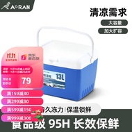 Aoran保温箱户外野餐便携车载大容量食品保冷保鲜箱冰桶手提冷藏箱保温箱 5升蓝色【长效保冷36h】配冰袋5个