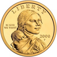 [現貨]美元 1元 紀念幣 原住民 薩卡加維亞系列 美金 錢幣 硬幣  已無黃金光澤 下單3