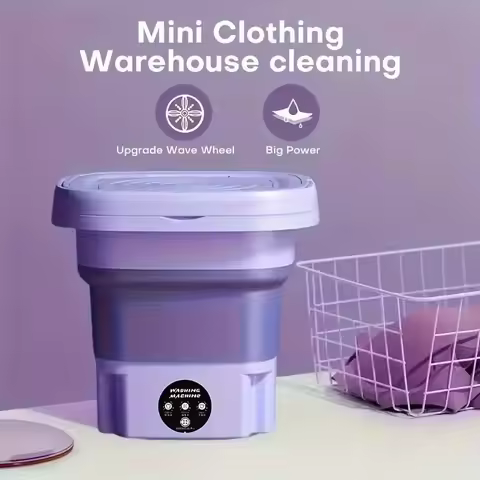 Small Folding Washing Machine Portable Underwear Washing Machine Automatic Laundry Clothes Laundry B