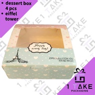 Eiffel Tower Design Handmade Dessert Box (4pcs) SQ 4027