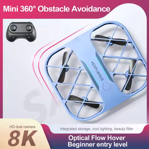 JJRC H107 Mini Drone Grid Brushless Motor GPS Return 8K HD Dual Camera 360° Laser Obstacle Avoidance