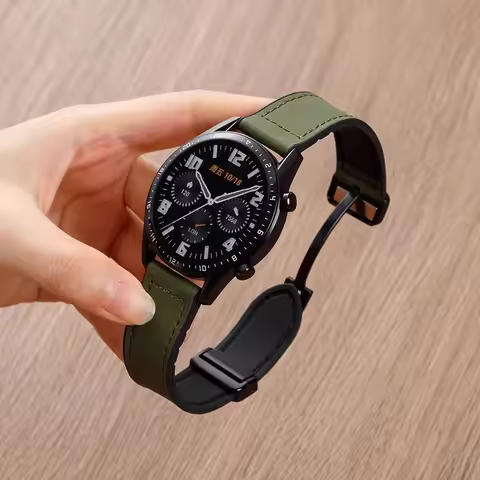22mm Leather Silicone Strap For Xiaomi Watch 2 Pro S4 S3 S2 S1 Pro Active Magnetic Watch Band For Mi