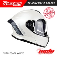 RYZEN ZX-400V Plain Full Face Dual Visor Helmets