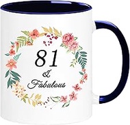WOSIWULA 81th Birthday Mug, Turning 81 Year Old Gift, 1944 Vintage Coffee Cup, 81th Birthday Gift Id