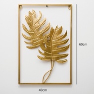 กรอบรูป ใบไม้ ติดผนัง ขนาด 40x60ซม ดีไซน์สีทองอร่าม ช่วยให้บ้านดูหรูหรา เสริม ฮวงจุ้ย ใช้สำหรับ ตกแต