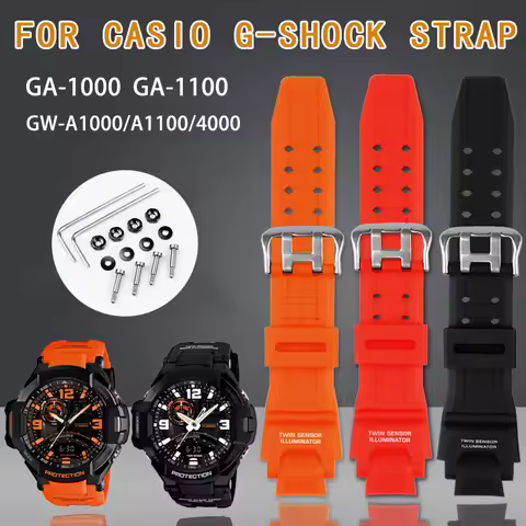 GA1000/1100 GW-A1000/1100/4000 strap For Casio G-SHOCK Watch Band Men's Accessories silicone Resin R
