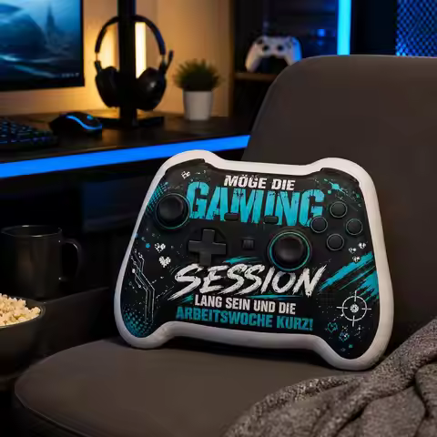 Gamer Zocker Games PC Funny Gaming Slogan Plush Pillow Cushion Irregular Stuffed Throw Pillow Home D
