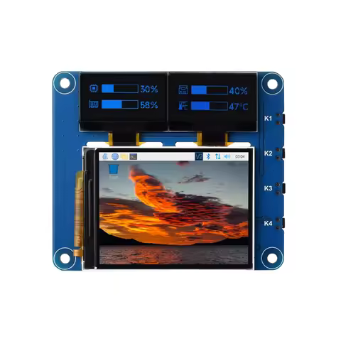 2Inch LCD Screen With 0.96Inch OLED Display Module HAT Kit For Rpi Raspberry Pi Zero 2 W 3 Model B 4
