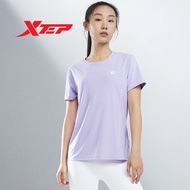 Xtep Women's Short-sleeved New Running Training Quick-drying Sunscreen Sports Short-sleeved 977228010198