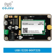 Papan Ujian Modul LLCC68 LoRa 22dBm E220-900TBL-01 850~930MHz Kit Ujian Antara Muka USB dan Antena M
